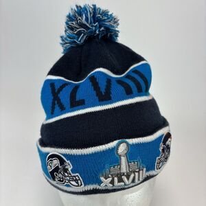 NFL SUPER BOWL XLVIII WINTER KNIT HAT STRIPE NFL‎ New Era 2014 SEATTLE SEAHAWKS